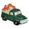 9.5" LED Lighted Green Ceramic Truck Hauling Pumpkins Autumn Harvest Decoration